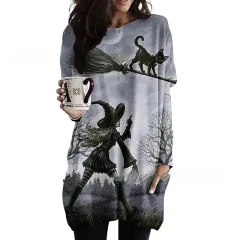 Women's Round Neck Mid-length Long-sleeved T-shirt With Pockets - Jyq4723115 - View 1