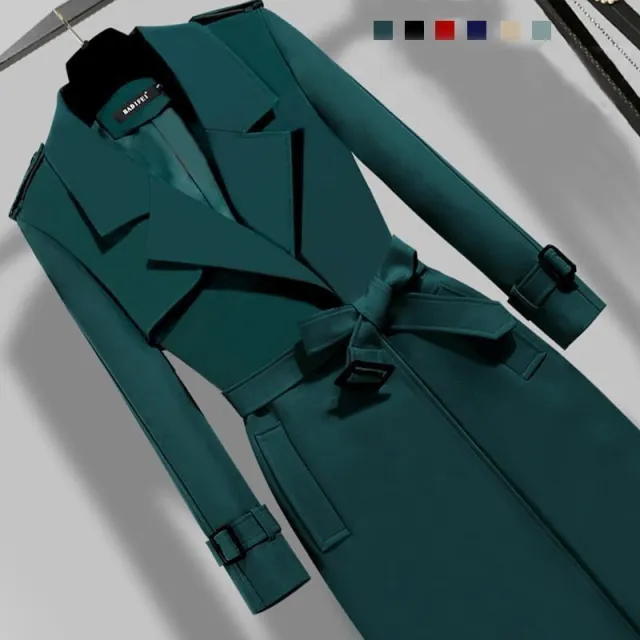 Elegant Clothing Fashion Spring And Autumn Coat Dark Green With Lining - Shop at LoveMi