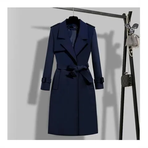 Elegant Clothing Fashion Spring And Autumn Coat - Navy