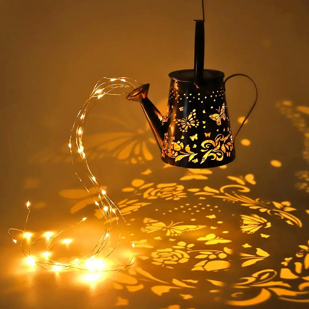 Solar Kettle Lamp Butterfly Pattern Iron