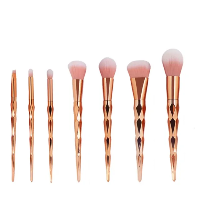 Diamond Handle Makeup Brush Multifunctional Beauty Tools 7 Rose Gold - Shop at LoveMi