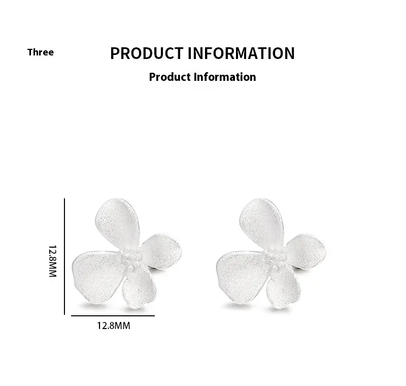 Fresh Simple And Irregular Little Flower Women's Frosted Sweet All-matching Wind Screw Earrings