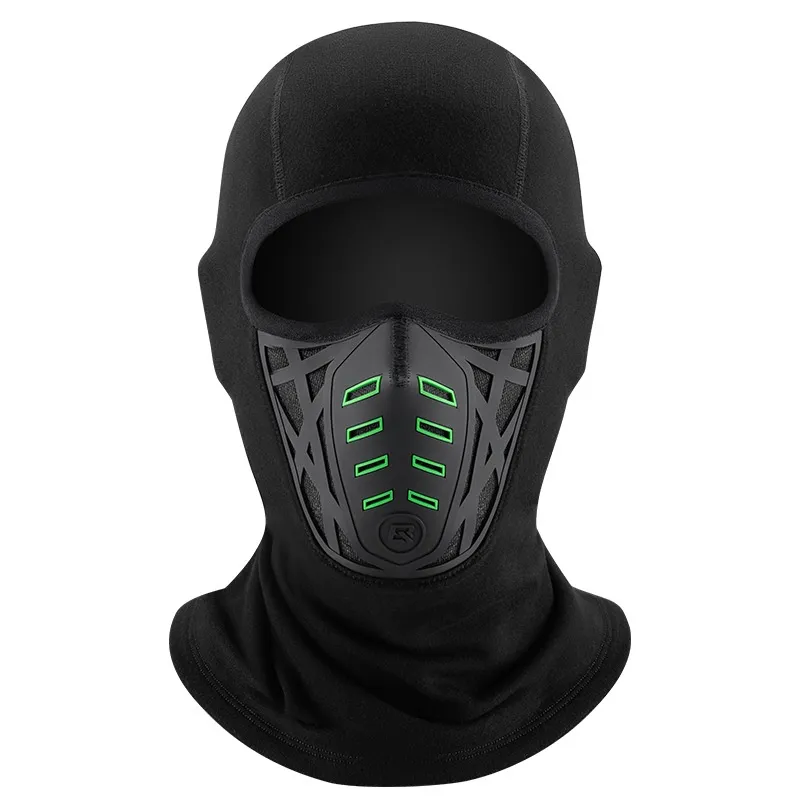 Motorcycle Headgear Cycling Mask Warm Full Face Windproof Autumn And Winter Outdoor Fleece Scarf - Black