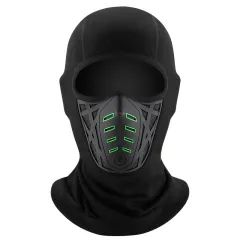 Motorcycle Headgear Cycling Mask Warm Full Face Windproof Autumn And Winter Outdoor Fleece Scarf - Black - View 1