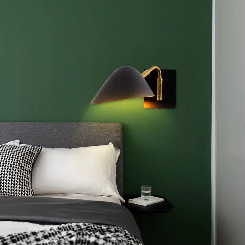 Bedside Table Study Intelligent Double-headed Wall Lamp Modern Living Room Bedroom Long Arm Single Head Lamp