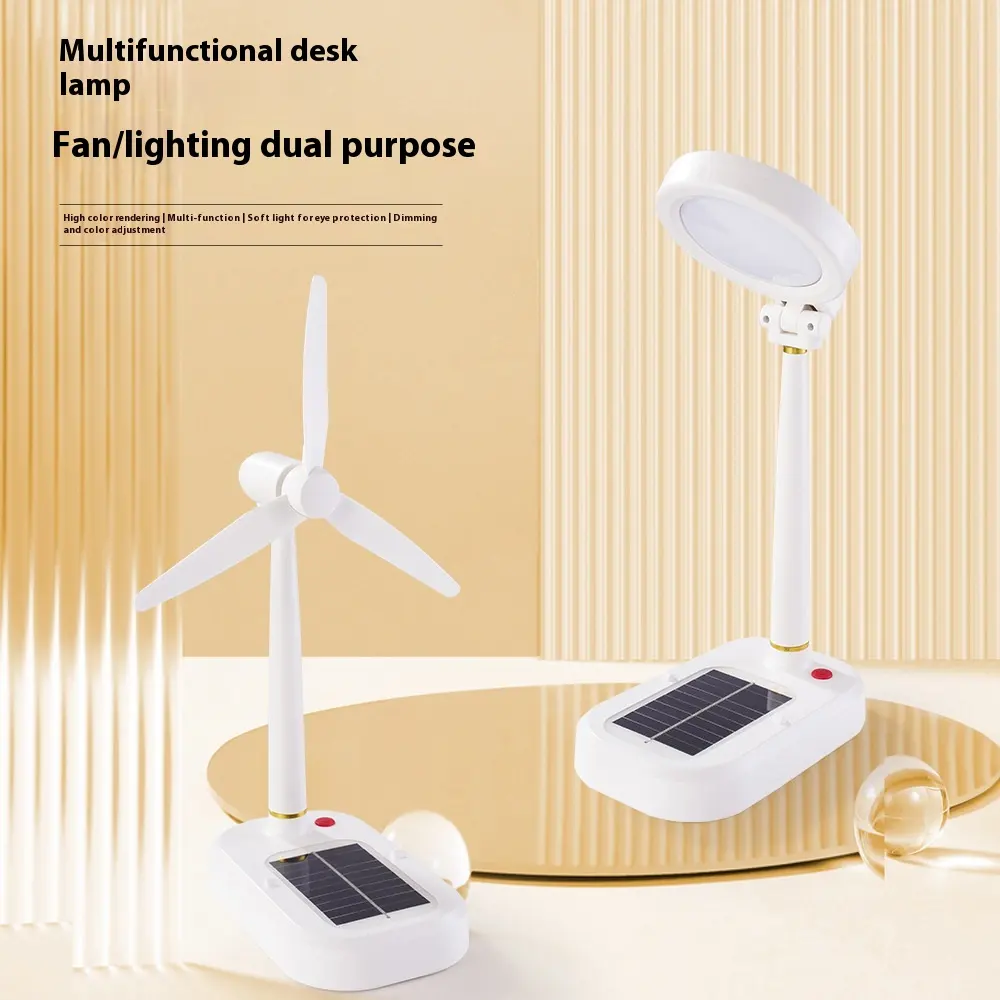 Solar Charging Table Fan Dual-purpose Led Study