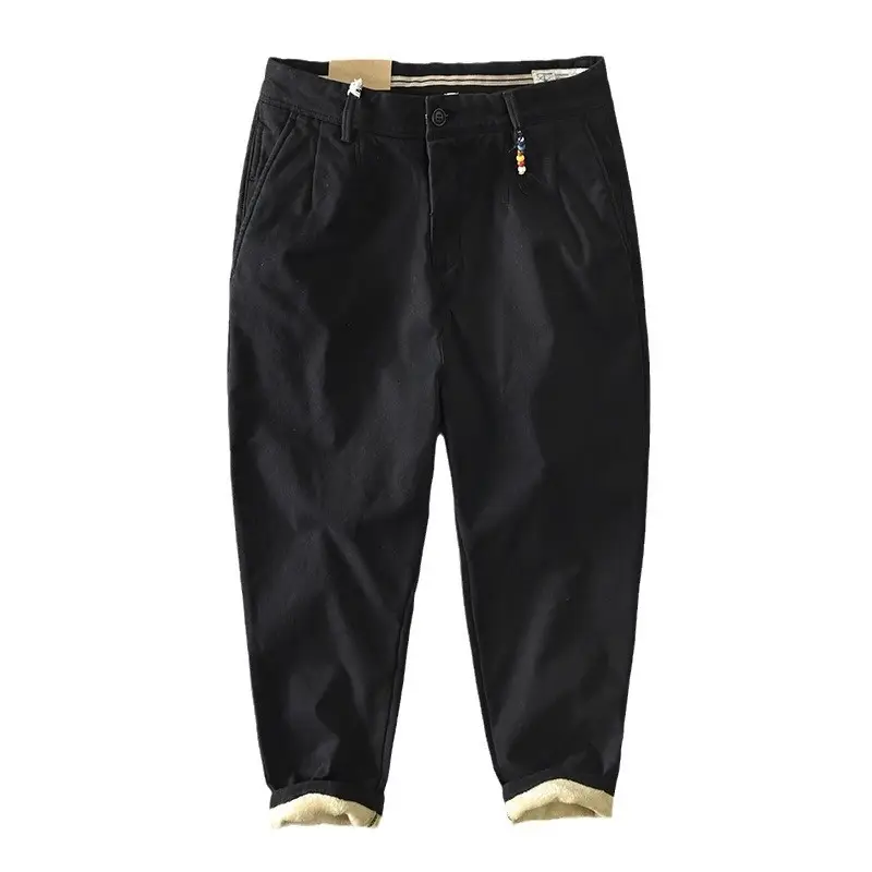 Casual Harem Pants Autumn And Winter Men's Fleece-lined Thickened