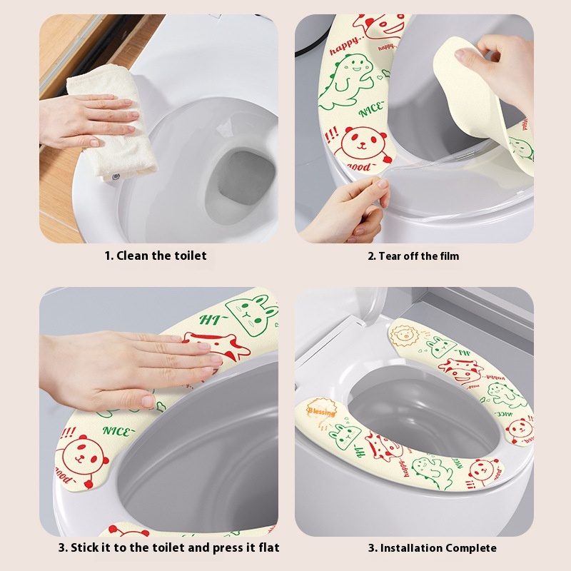 Household Four Seasons Universal Cartoon Toilet Seat Cushion