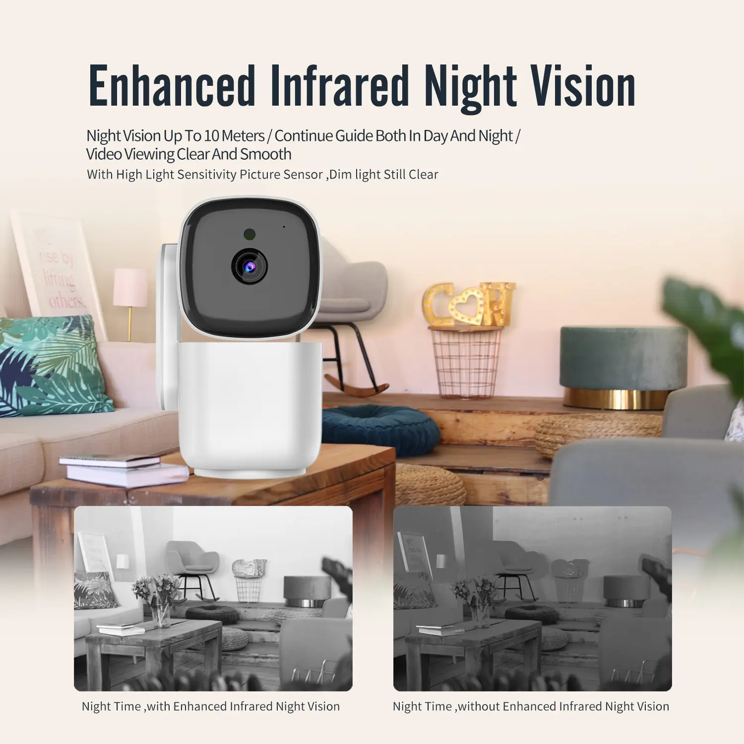 PTZ Motion Tracking Night Vision Monitoring