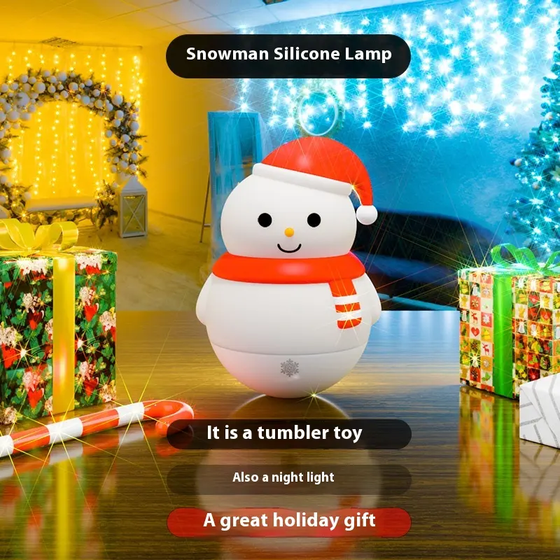 Snowman Silicone Pat Lamp Bedroom