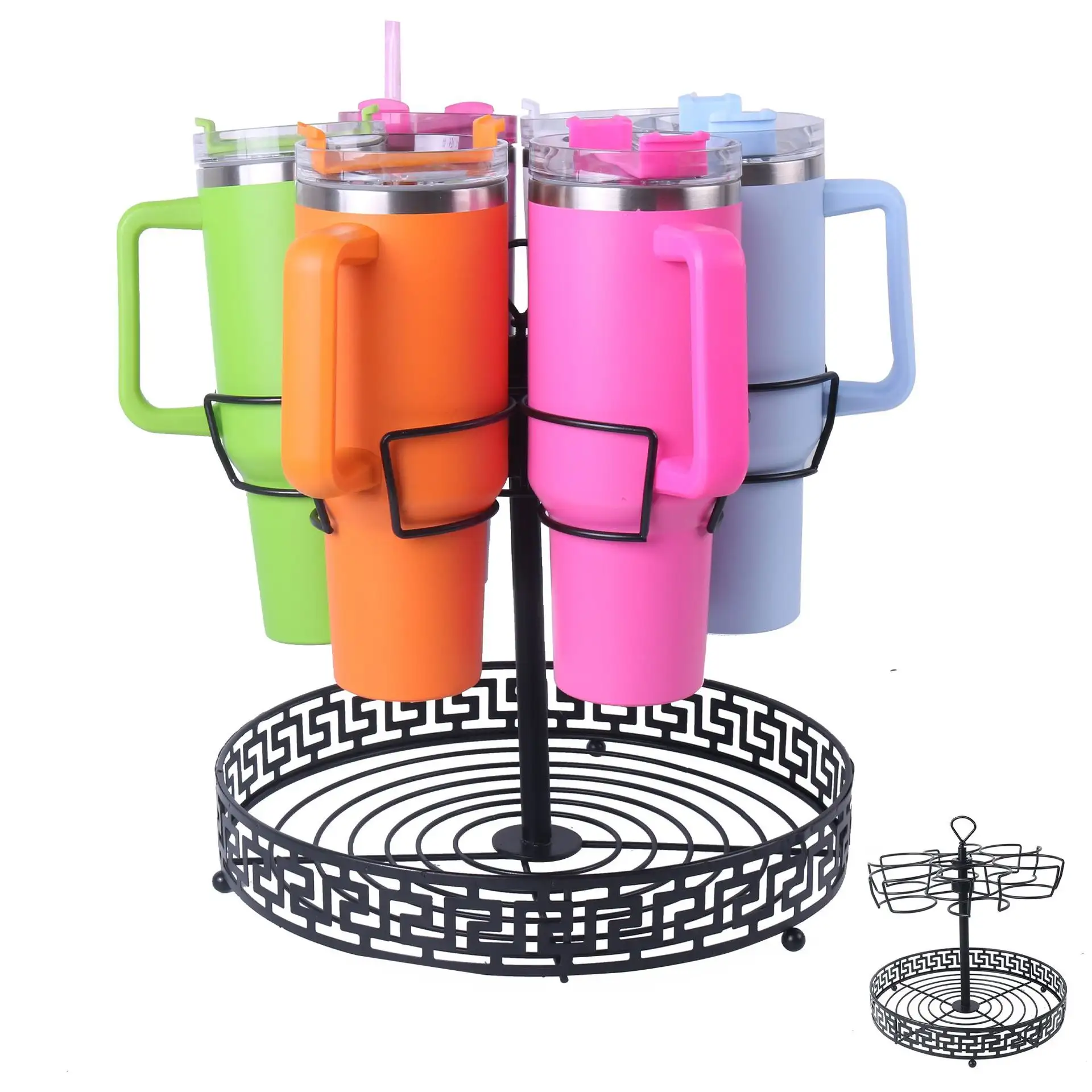 Desktop Water Cup Storage Rack Rotating Vacuum Cup Storage Rack