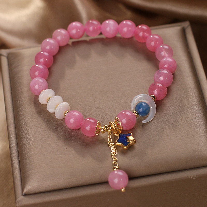 Natural Tourmaline Double Ring Bracelet Women's Light Luxury