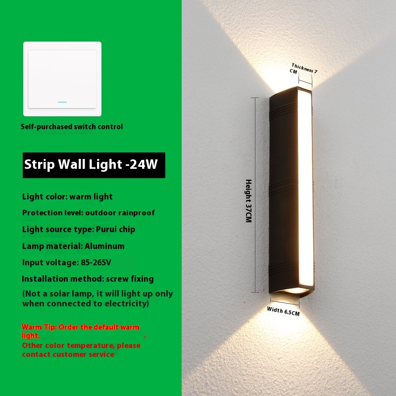 Modern Simple Waterproof Courtyard Aisle Door Balcony Outdoor Wall Lamp