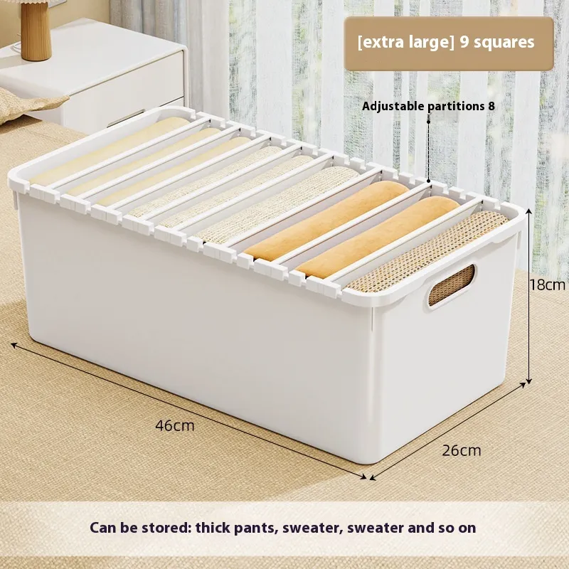 Clothes Storage Basket Household Clothing Finishing - Extra Large 9 Grid