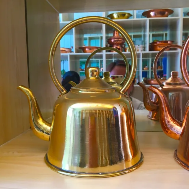 Small Hanging Pear Soup Mongolia Milk Thick Purple Brass Copper Glossy Style - Shop at LoveMi