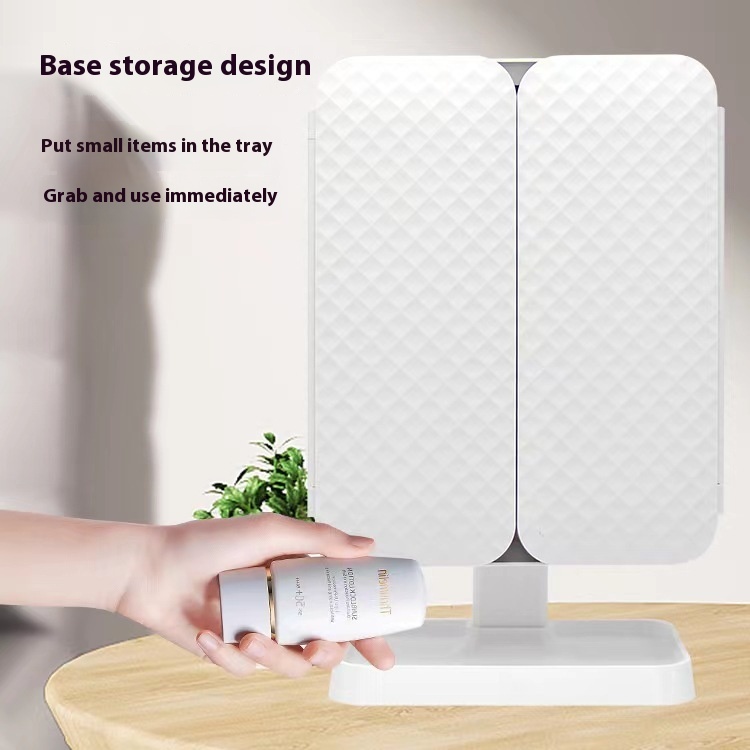 Thin Large Double Door Folding Makeup Mirror