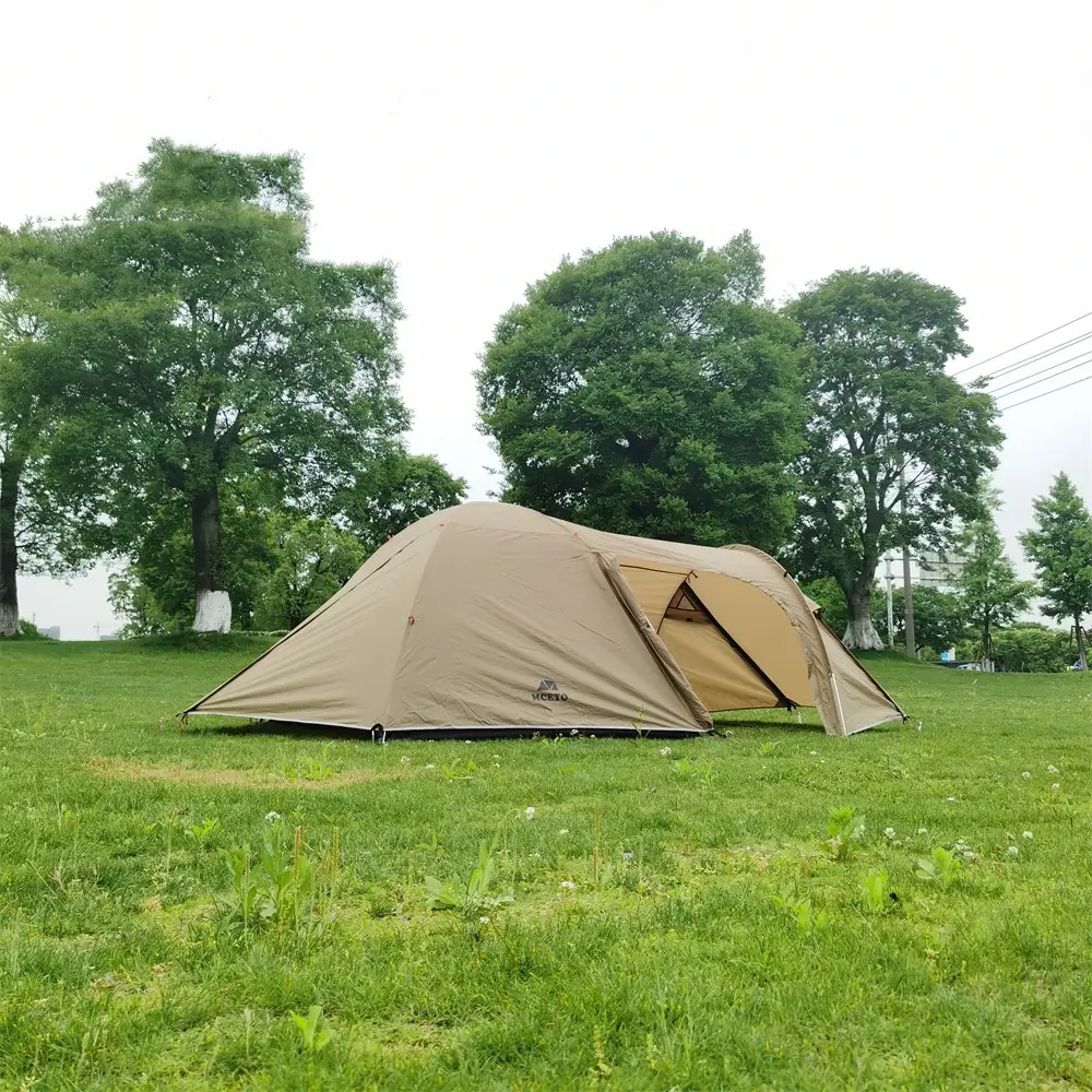 Camping Aluminum Pole Anti-Heavy Rain Water Family Tent Outdoor Equipment
