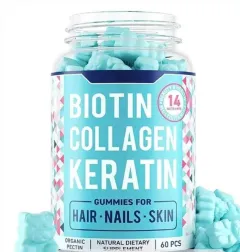 Hair Nails Skin Gummies With Biotin Keratine And Collagen - Over 12 Ages - View 1