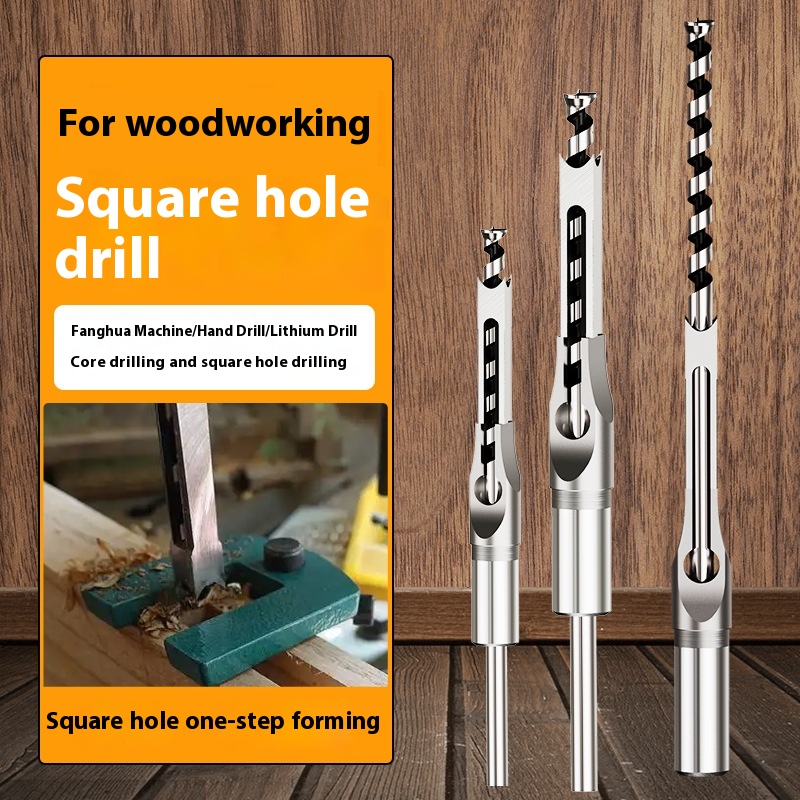 Woodworking Square Hole Drill Bit, Square Tenon Drill, Square Eye Drill, Square Hole Drill Bit, Mortise Drill Bit, Woodworking Tool, Square Hole Opener