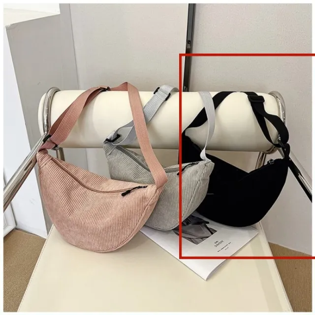 Autumn New Large Capacity Crossbody Dumpling Bag Black - Shop at LoveMi