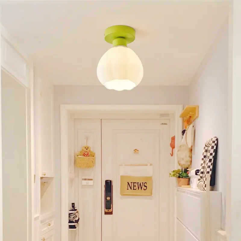 Cream Flower Simple Modern Corridor Aisle Suction