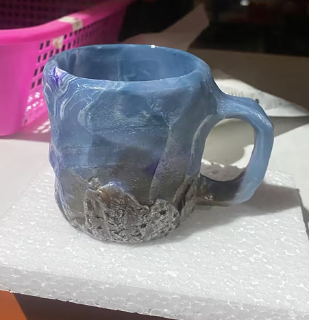 400ml Resin Mineral Crystal Coffee Mugs With Handles Elegant Fake Mineral Crysta - Picture 13 of 41
