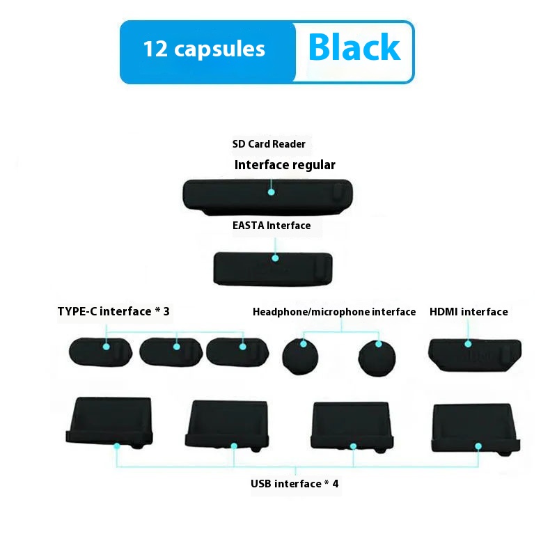 Laptop Silicone Dust Plug Seal - 5