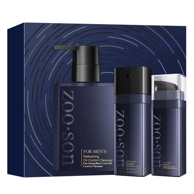 Men's Skin Care Product Set Moisturizing Facial Cleanser Lotion Zoo·Son Glass Cool - Shop at LoveMi