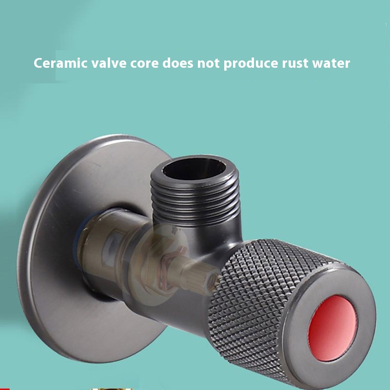 Stainless Steel Gun Gray Copper Triangle Valve Toilet Eight-word Valve