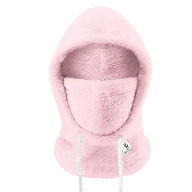 Warm Ski Hood Fleece Full Face Pink - Shop at LoveMi