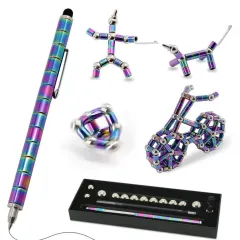 Magnet Pen Metal Toy Gift Multifunctional Black Technology Magnetic Decompression - Colour - View 1