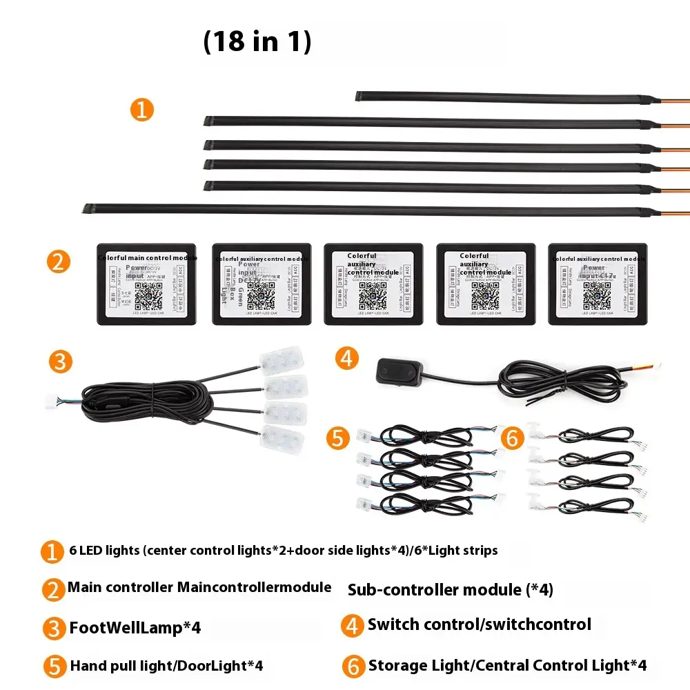 Hidden Led Streamer 18in1 Dynamic Car Ambience Light