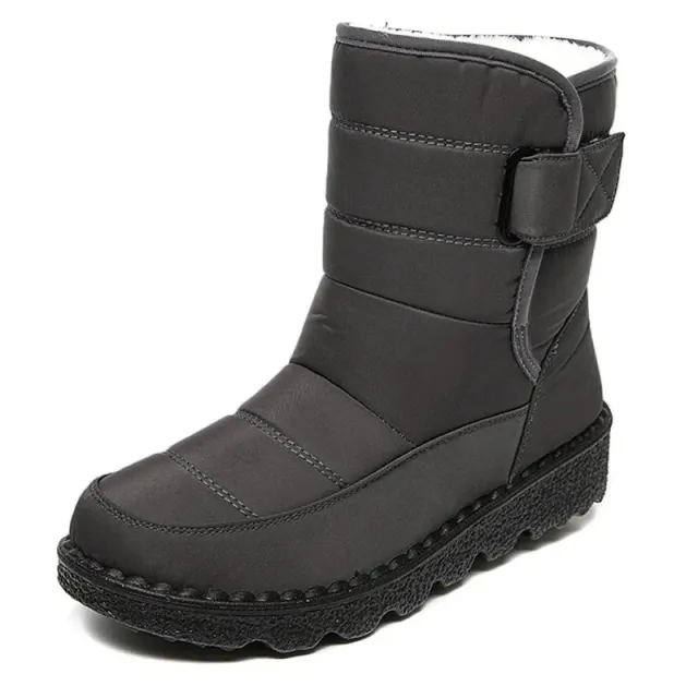 Snow Velcro Waterproof Leisure Women's Shoes Grey - Shop at LoveMi