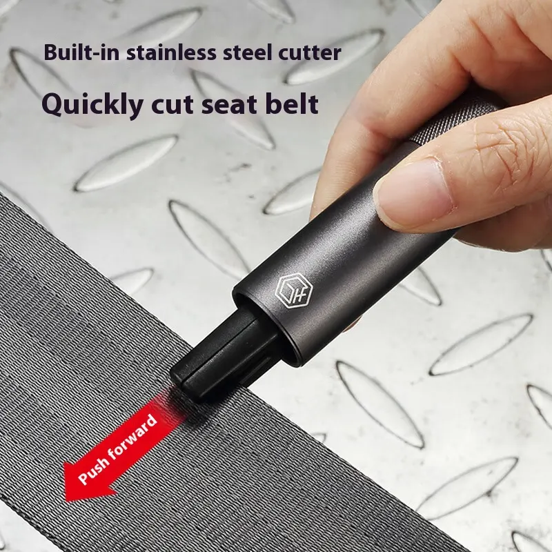 Automobile Safety Hammer Escape Broken Window Cuttable Belt