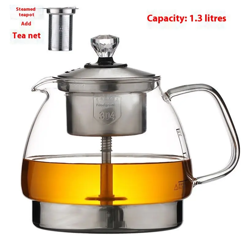 Induction Cooker Special Use Glass Teapot Flat High Temperature Resistant Large Capacity