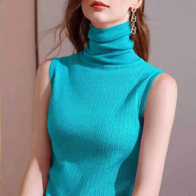 Short, Long sleeved Slimming With A Soft, Waxy Knit Base Blue - Shop at LoveMi