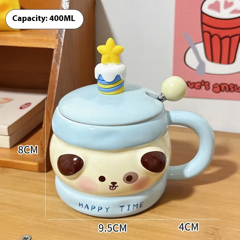 Ceramic Home Office With Lid Cute Drinking Cup