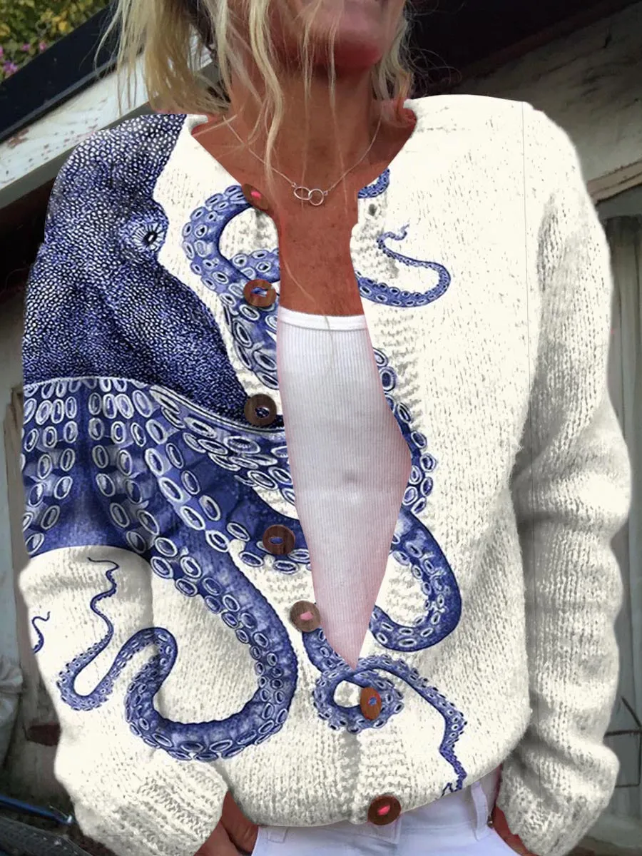 3D Digital Printing Cardigan Knitted Coat - Jlkswts3080