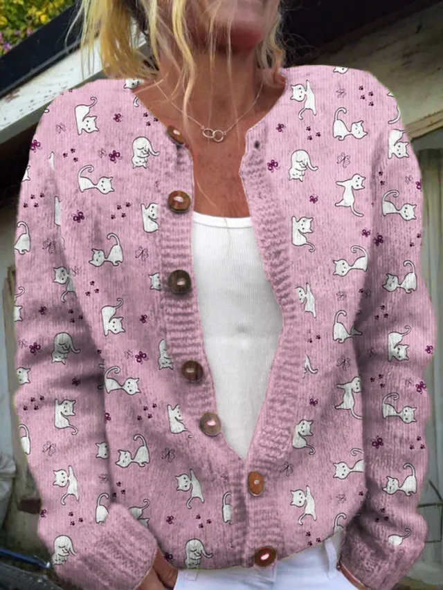 3D Digital Printing Cardigan Knitted Coat Jlkswts3087 - Shop at LoveMi
