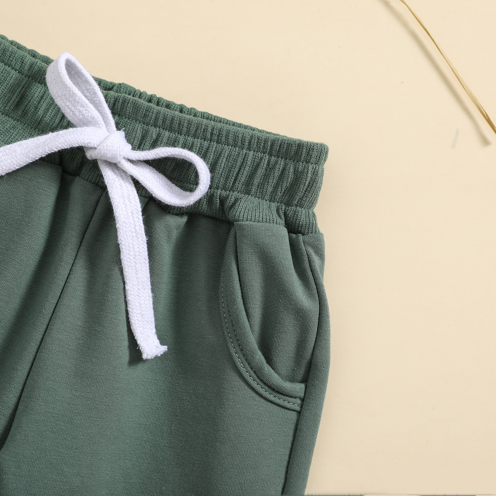 Boys' Solid Color Suit Round Neck Sweater Trousers