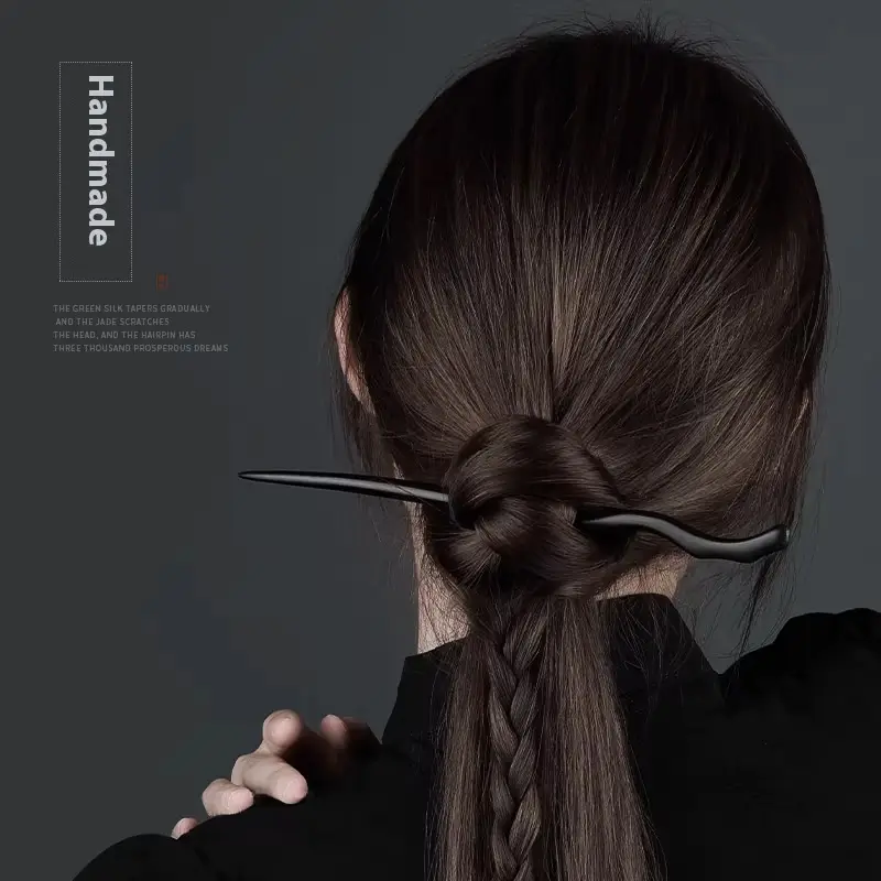 Women's Ancient Style Han Chinese Clothing Wooden Hairpin