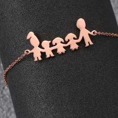 Women's Titanium Steel Gold Plated Bracelet - Style31 - View 1