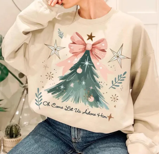 Christmas Round Neck Sweater 3D Digital Printing Sweater Casual Women Style11 Xxxl - Shop at LoveMi
