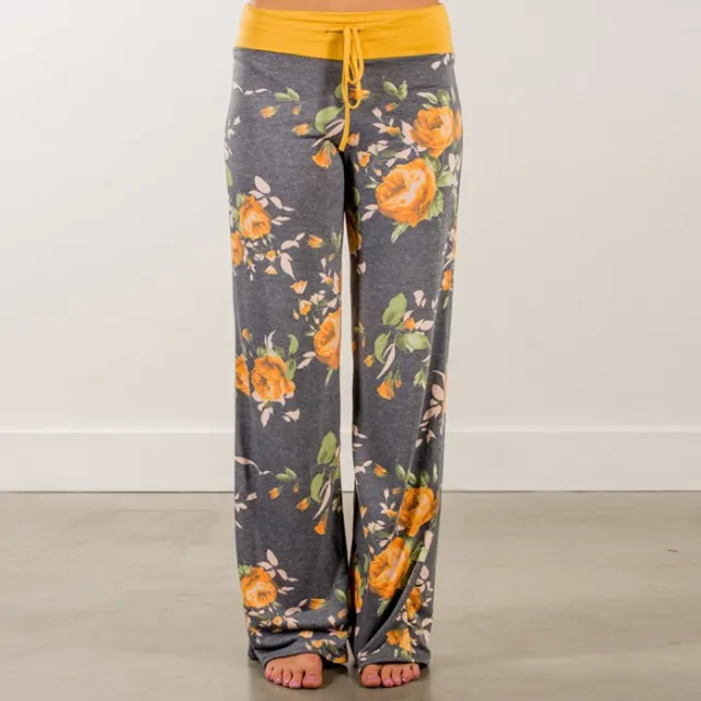 Fashionable Loose Lace Up Camouflage Printed Pants 10447 Yellow - Shop at LoveMi