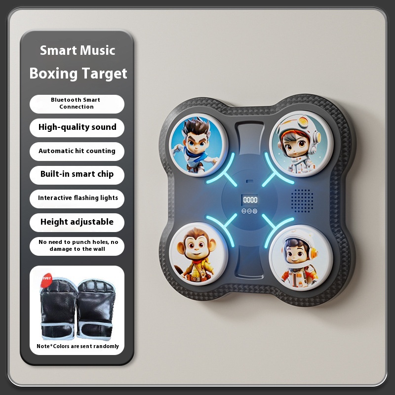как выглядит Smart Music Boxing Machine  Home Fitness Reaction Trainer with Gloves for Kids фото