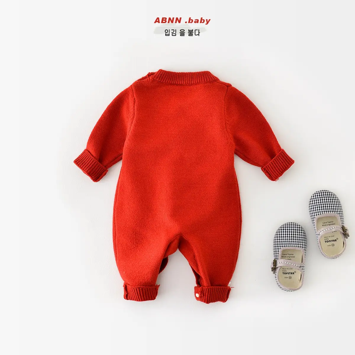 Baby Autumn And Winter Jumpsuit Cartoon Knitted Rabbit Sweater