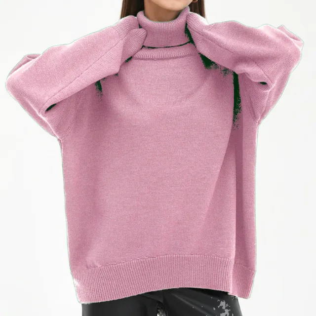 European And American Autumn And Winter Loose Knitwear All match Classic Sweater Light Pink - Shop at LoveMi