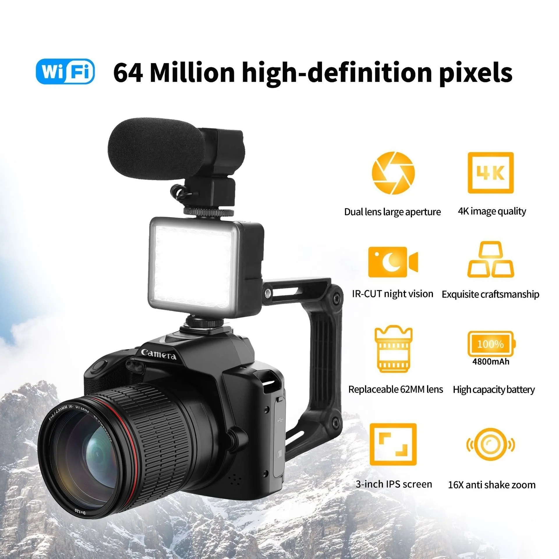 Million Pixels D5 HD Wifi Digital Camera