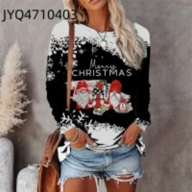 Round Neck T shirt Loose Casual Top Women Jyq4710403 Xs - Shop at LoveMi