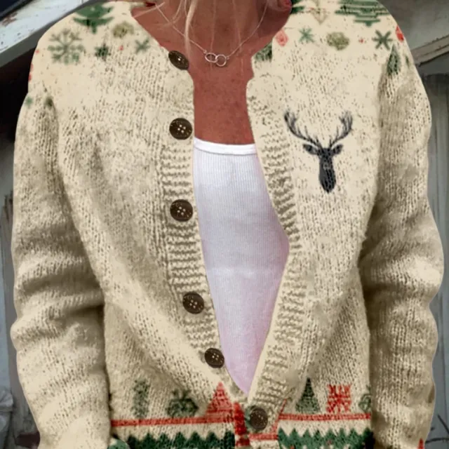 Women's Sweater Animal Elements Floral Cardigan Floral - Shop at LoveMi